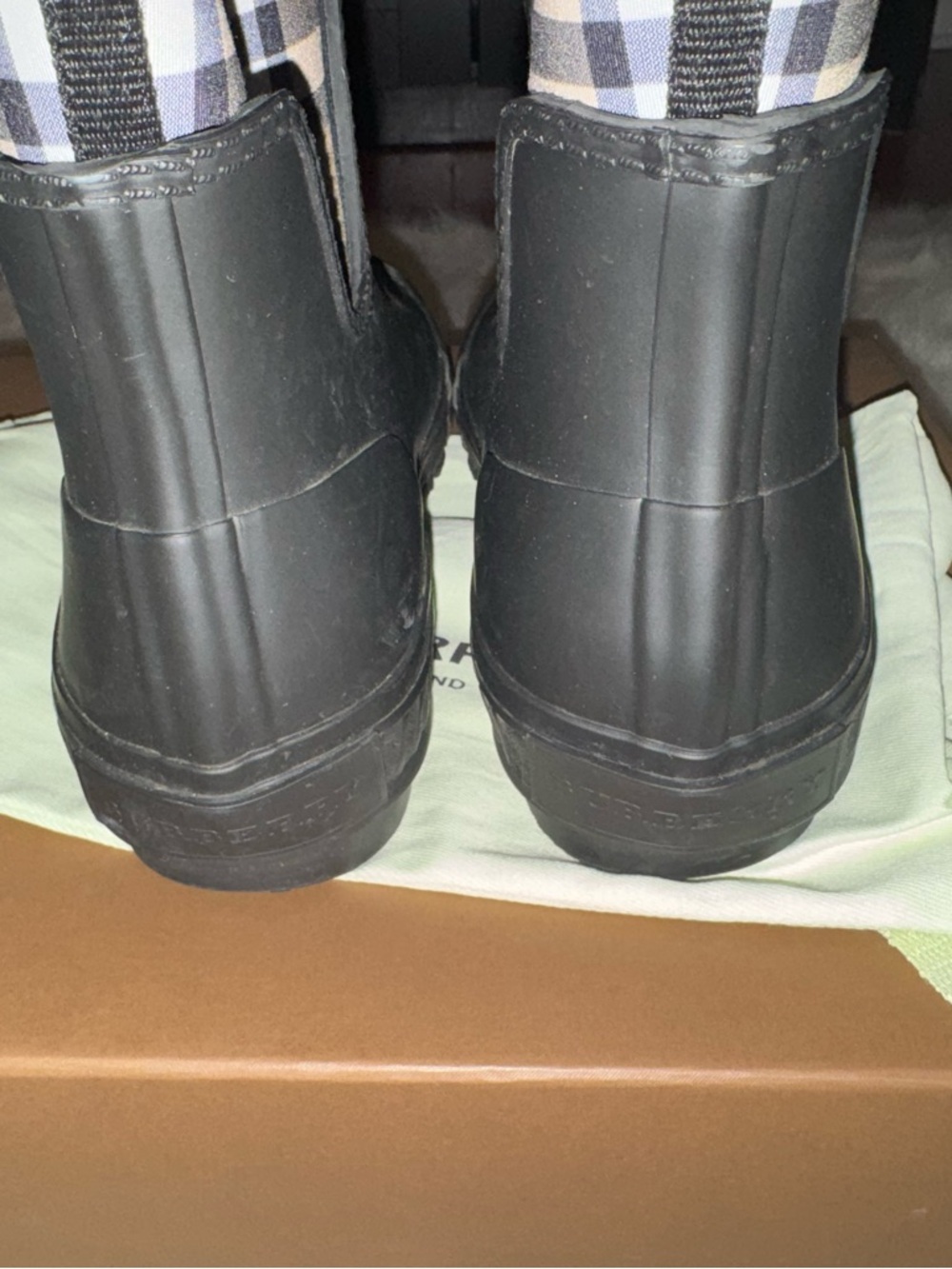 Burberry Vintage Check Neoprene Rain Boots - Picture 4 of 7